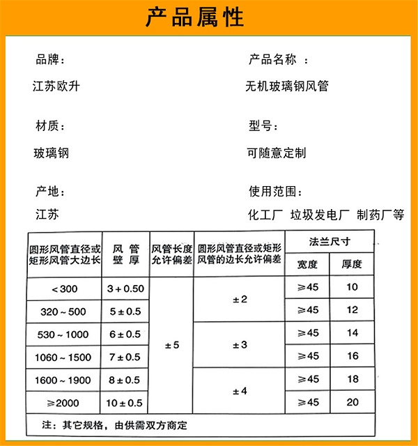 欧升无机玻璃钢风管